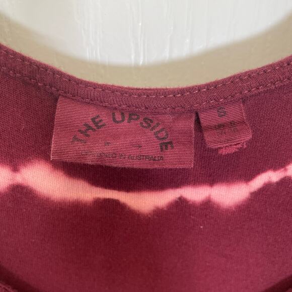 Anthropologie The Upside Burgundy Red Tie Dye Tank Top Arrow S - Picture 4 of 5
